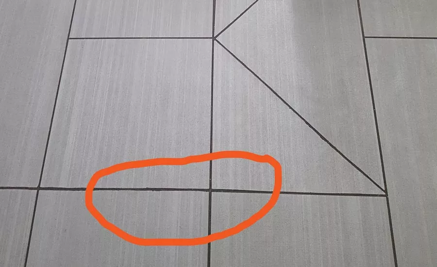 transition to adjoining ramp