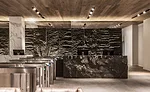 Midtown, granite blocks are showcased