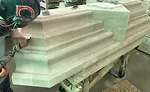 Intricate details on the limestone