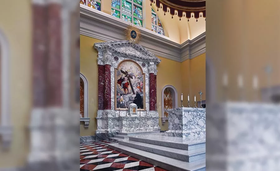 the interior of the Chapel of the Holy Cross