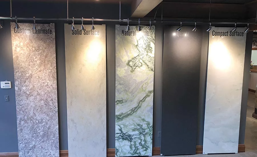 The company fabricates surfacing materials