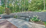 stone wall with fountain