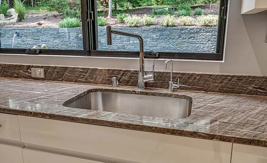 Brown Silk marble countertops