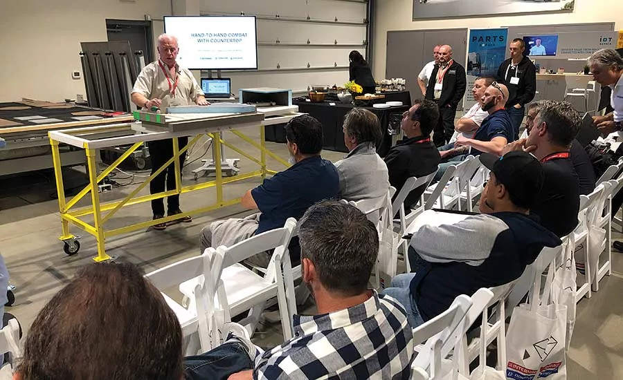 crowd of fabricators at Intermac’s Fall Open House