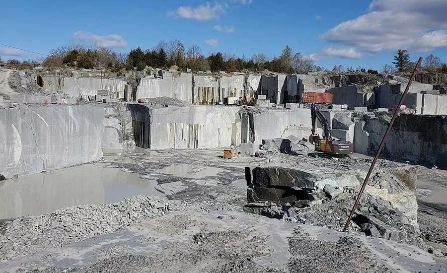 New England Stone's Jet Mist granite site in Rapidan, VA