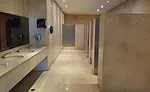 Stone applications in busy bathrooms
