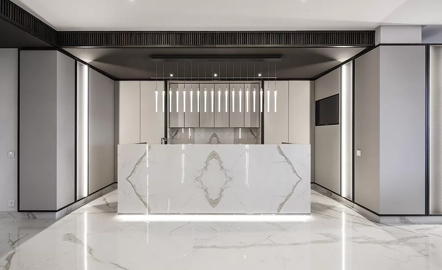 marble-look porcelain slabs