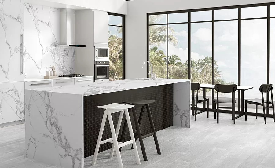 Waterfall countertops