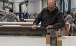 custom-designed natural stone or quartz countertops