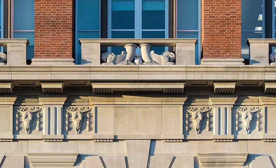 hand-carved limestone pieces
