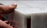 We cut natural stone, quartz and porcelain