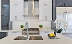 SW 1021 One-on-One with Vadara Quartz, Fiore Installation