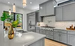 SW 1021 One-on-One with Vadara Quartz, Serenogold Installation