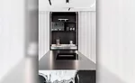 Antolini Treviso: The marble fits with the contemporary design of the interior space.