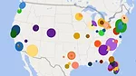 SW 1221 Spanish Stone Producer, Granisa. The map illustrates where Granisa has sold its products in North America over the past two years.