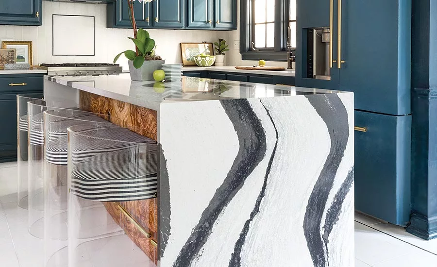 beautiful marbled countertops