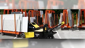 Slab Caddy is a brand-new multifunctional slab transportation, inventory management and staging system.