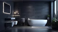 tile installation in bathroom