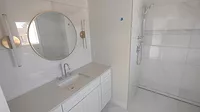 custom curbless shower installation