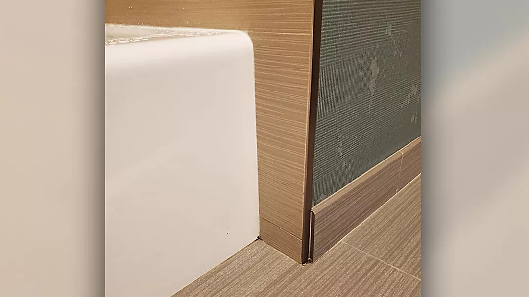 tile extending to the floor