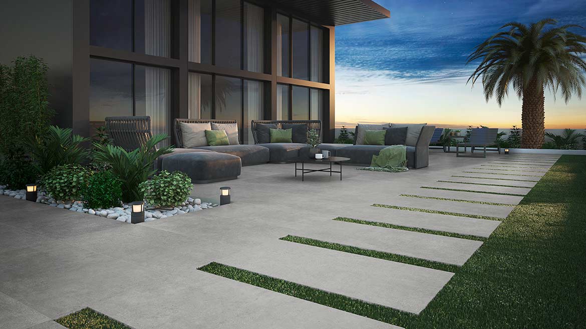 EXTREM collection of 20 mm-thick porcelain stoneware tiles