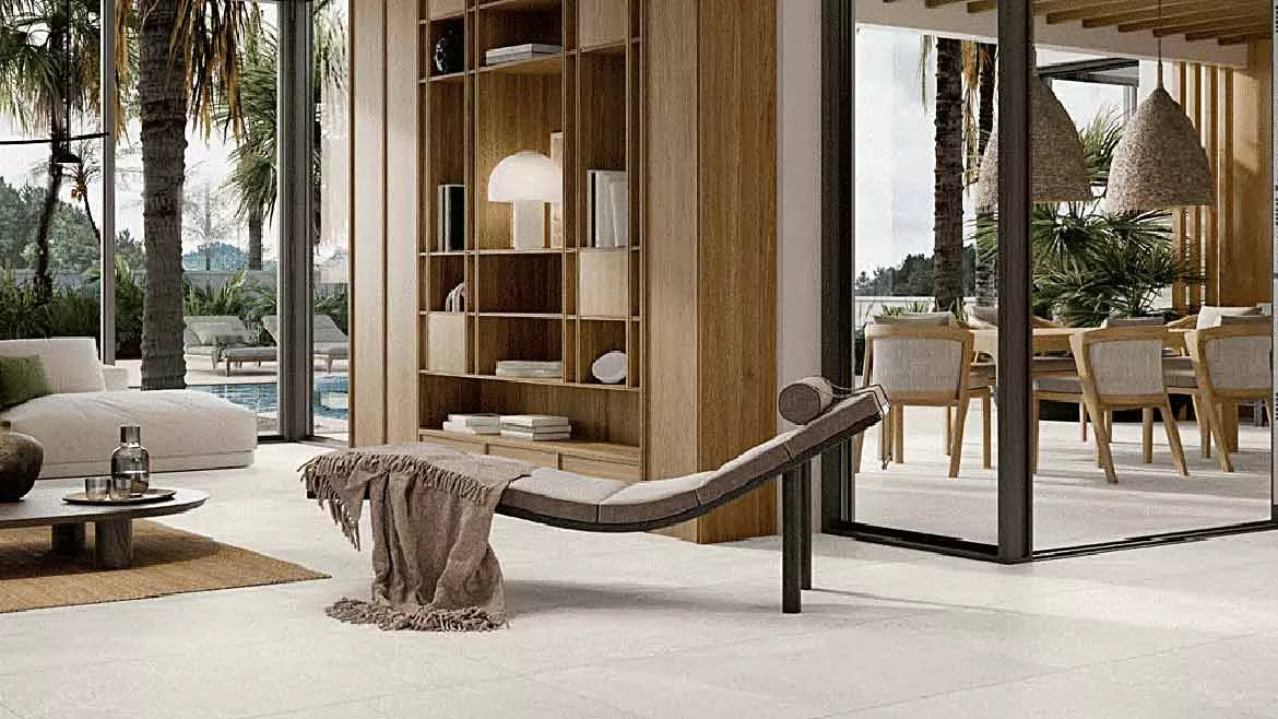 This is a Del Conca USA porcelain tile. 