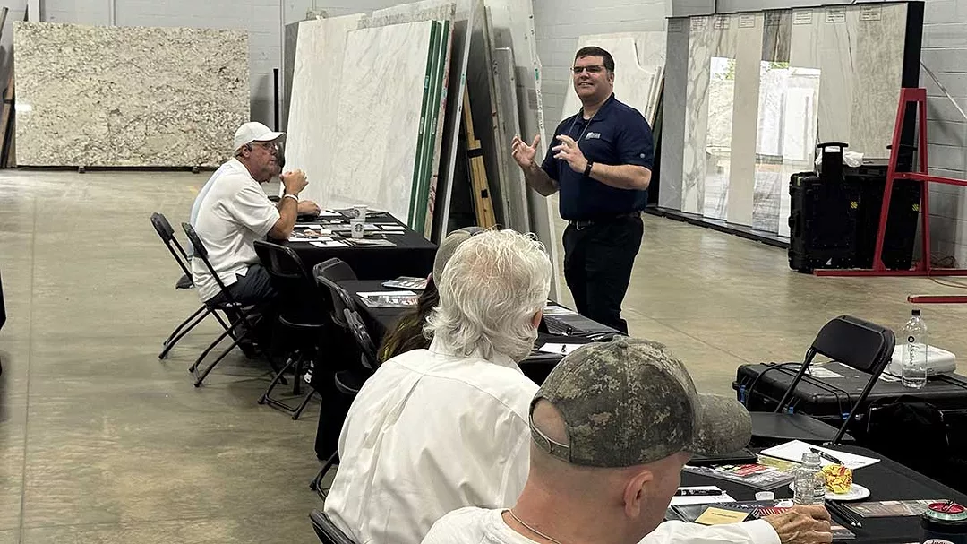 Stone Industry Education event - speaker Aaron Dahnke