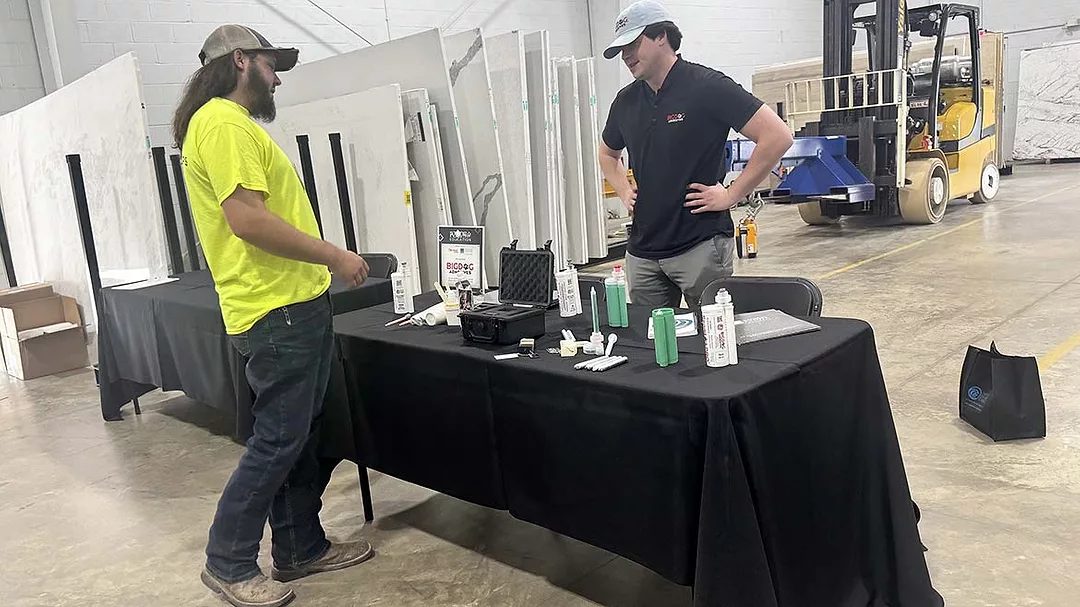 Big Dog Adhesives at Stone Industry Education event