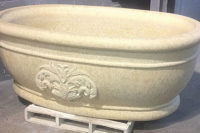 solid stone tub