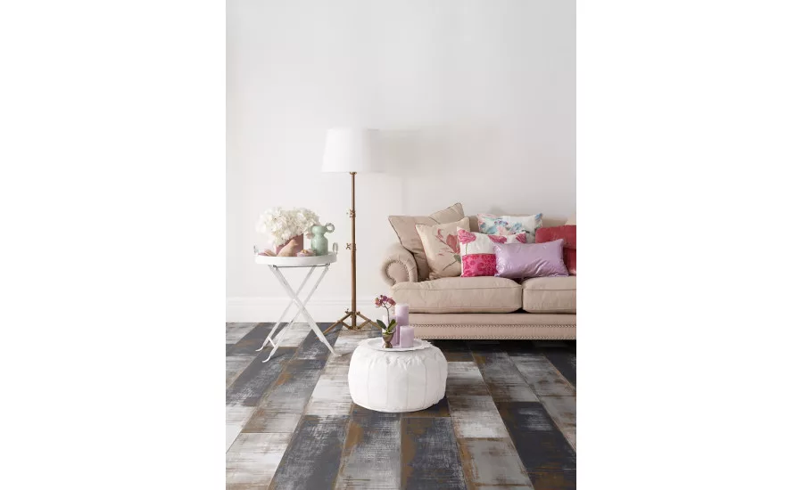 Urbandwood is a textured glazed porcelain tile with a wood look by Ege Seramik