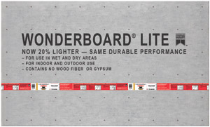 WonderBoardÂ® backerboard lighter