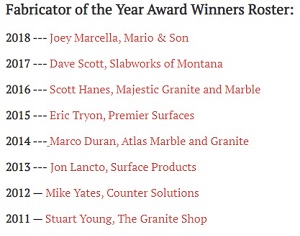 Fabricator of the Year past winners