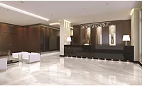Quantum white polished floor