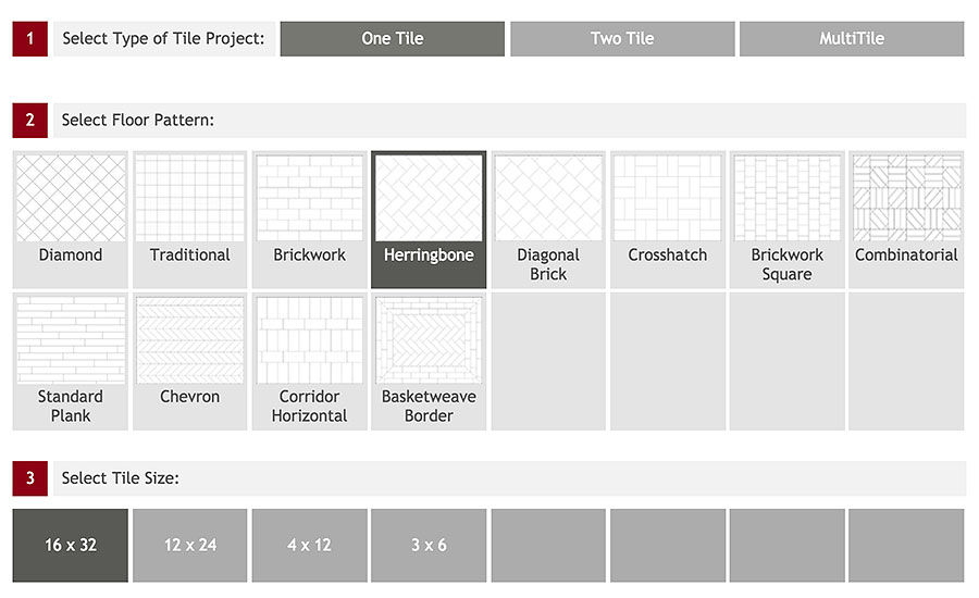 online floor pattern tool from MSI.