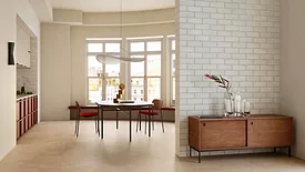 Metropolis by Casalgrande Padana seen in a dining room setting