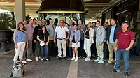 SW 2024 SFA Italy tour group with bus drive, Luigi in the center.