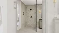 Waterproofing tile installation in shower.